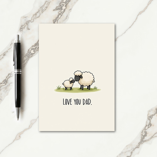 Loving Sheep Fathers Day Card