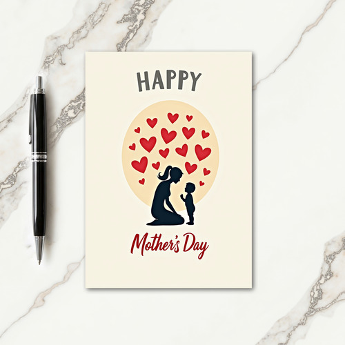 Loving Silhouette Mothers Day Card