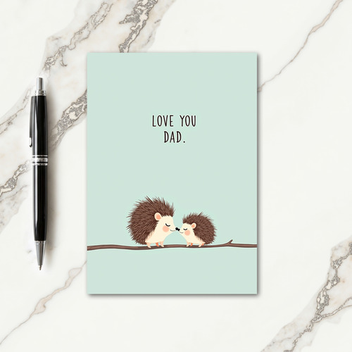 Loving Spiky Dad Illustration Card