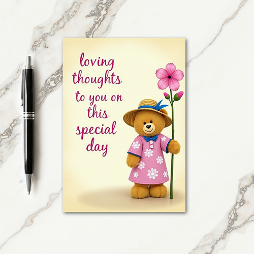 Loving Thoughts Bear Card