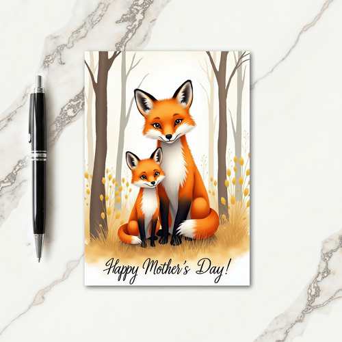 Loving Vulpine Mothers Day Card