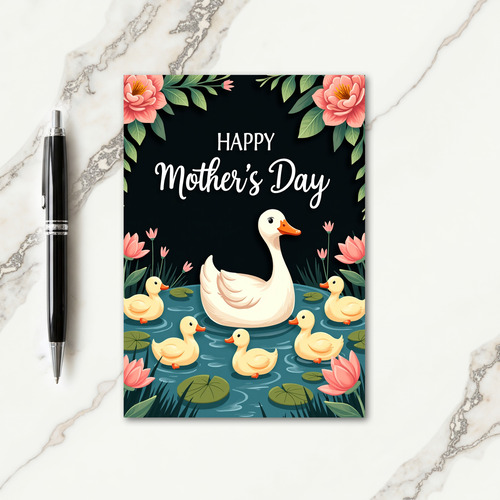 Loving Water Bird Mothers Day Card