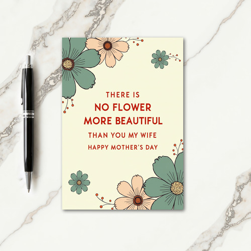 Loving Wife Mothers Day Message Card