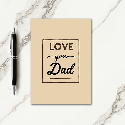 Loving You Dad Art Card