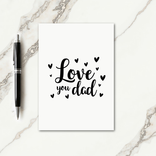 Loving You Dad Typography Card