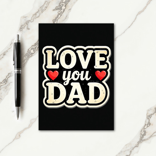 Loving You Dad Vintage Style Card