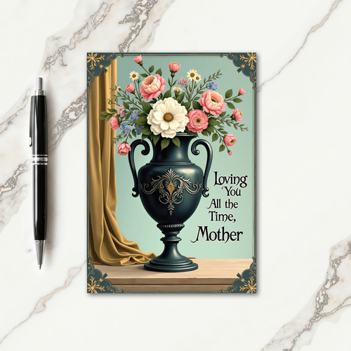 Loving You Mother Floral Art Card