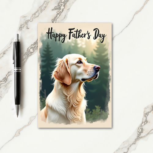Loyal Canine Fathers Day Art Card