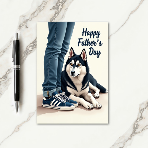 Loyal Dog Fathers Day Art Card