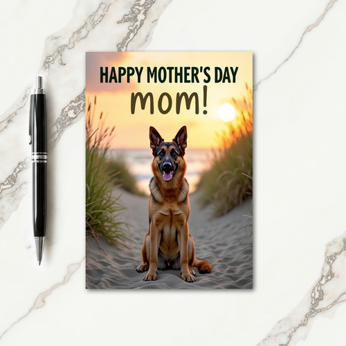 Loyal Dog Mothers Day Scene Card