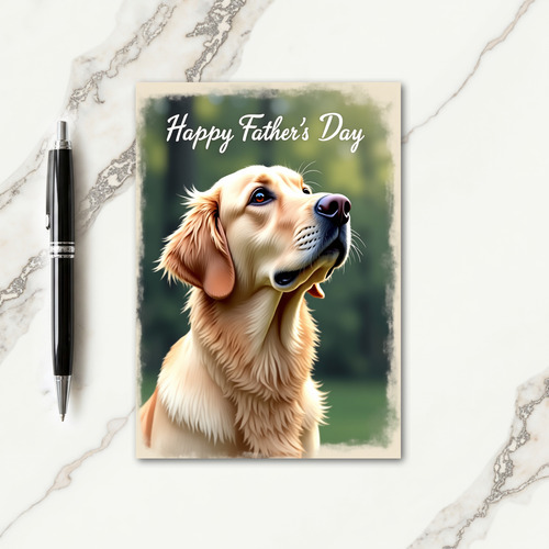 Loyal Pup Floral Fathers Day Card