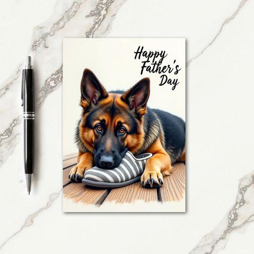 Loyal Tan Canine Fathers Day Card