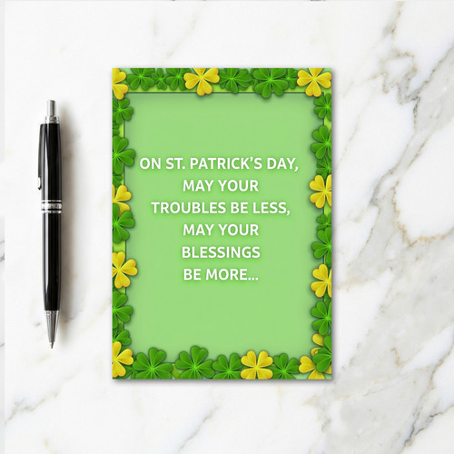 Luck And Blessings St Patricks Day Card