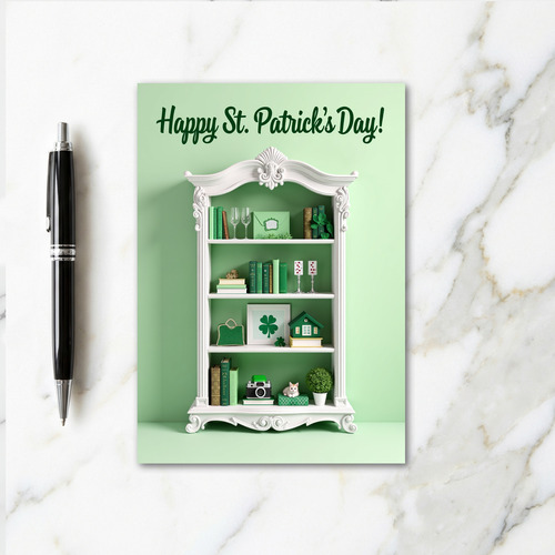 Luck And Books Green Scene Card