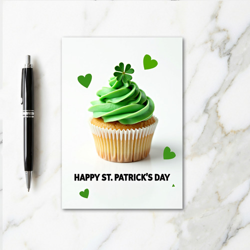 Luck And Cupcake St Patricks Day Card