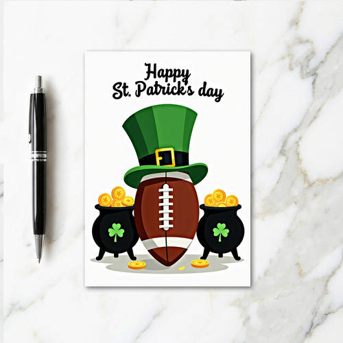 Luck And Football St Patricks Day Card