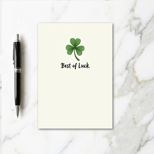 Luck And Irish Best Wishes Card