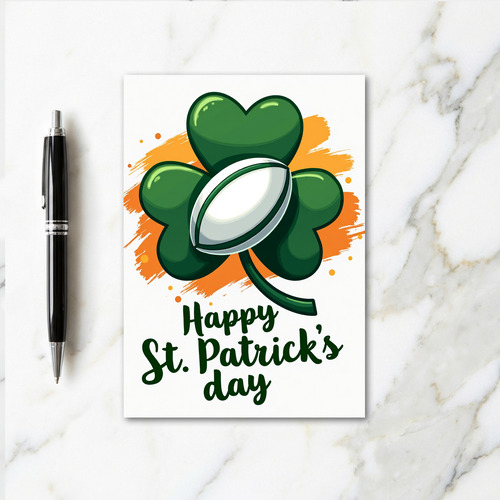 Luck And Rugby St Patricks Day Card