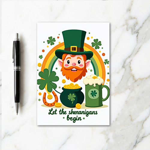 Luck And Shenanigans St Patricks Card