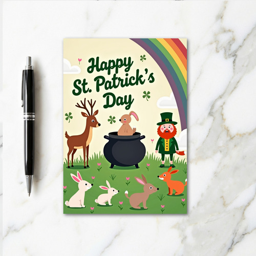 Luck And Woodland Friends Card