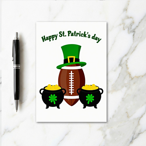 Luck Football St Patricks Day Card