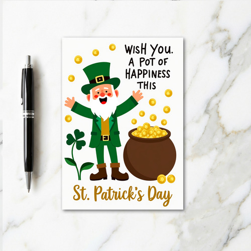 Luck Gold Coins Pattern Card