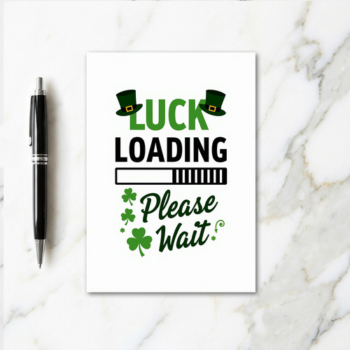Luck Loading Please Wait Card