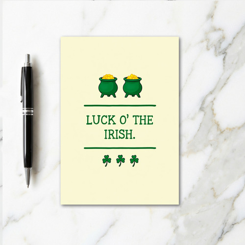Luck Of Irish Faux Gold Foil Card