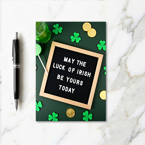 Luck Of The Irish Blessing Card