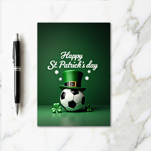 Luck Soccer St Patricks Day Card
