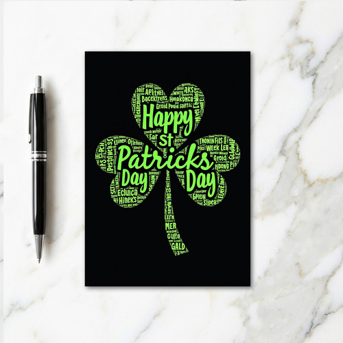 Luck Word Art St Patricks Day Card