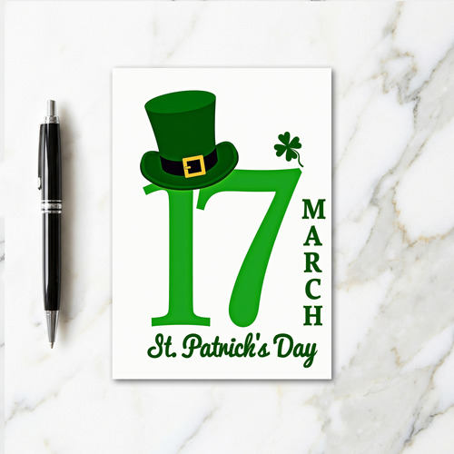 Lucky 17 St Patricks Day Card