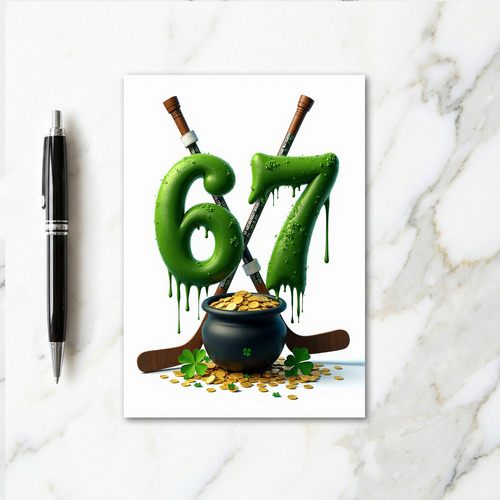 Lucky 67 Hockey Coins Card