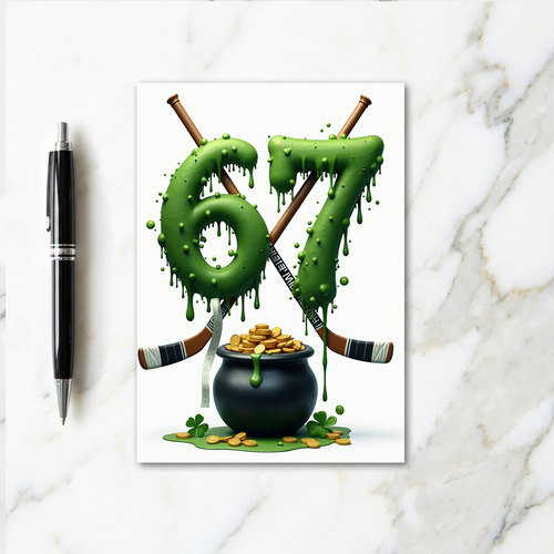 Lucky 67 Hockey Fortune Card