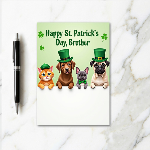 Lucky Animal Friends Greeting Card