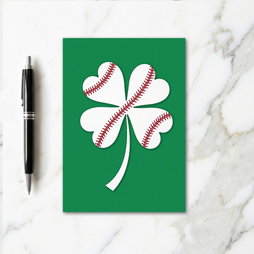 Lucky Baseball Four Leaf Card