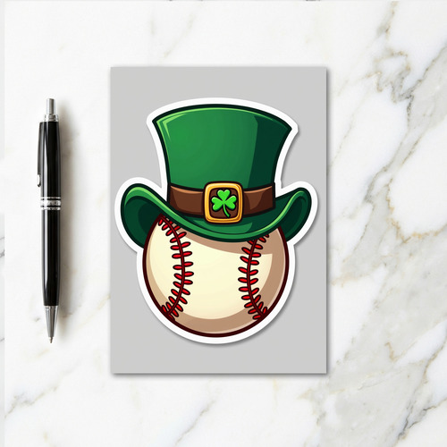 Lucky Baseball Top Hat Card