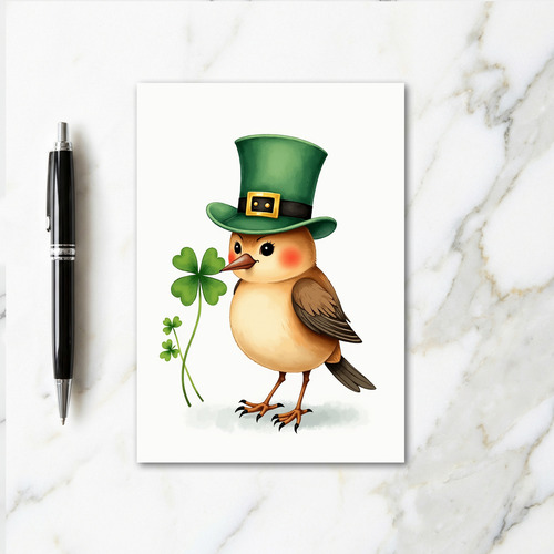 Lucky Bird Clover Card