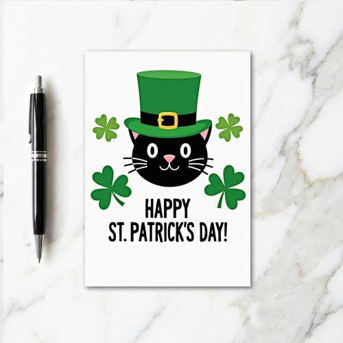 Lucky Black Cat Happy Day Card