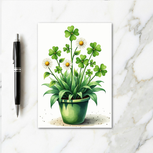 Lucky Blooms Watercolor Art Card