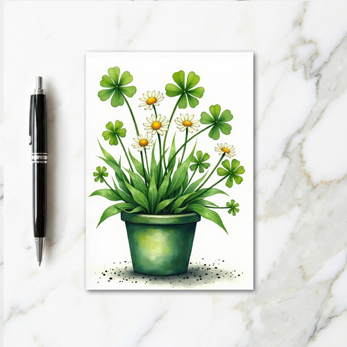 Lucky Blooms Watercolor Card