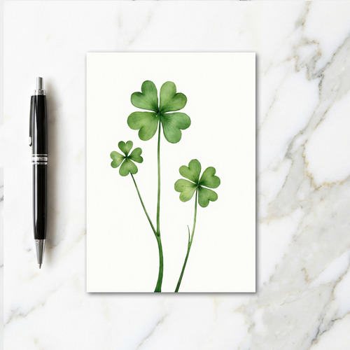Lucky Botanical Illustration Card