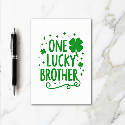 Lucky Brother Clover Pattern Card