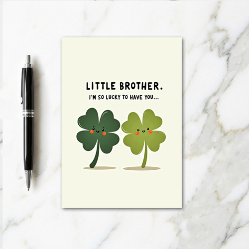 Lucky Brother Faux Gold Foil Card