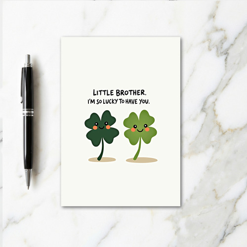 Lucky Brother Kraft Paper Look Card