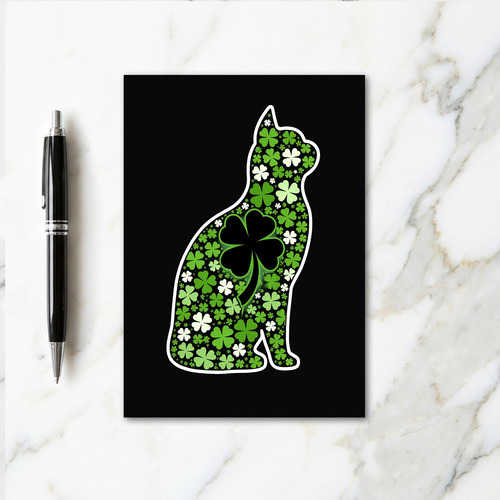 Lucky Cat Clover Graphic Card