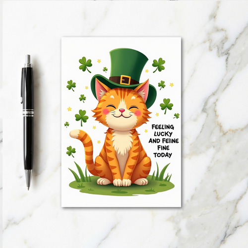 Lucky Cat Feiine Fine Day Card