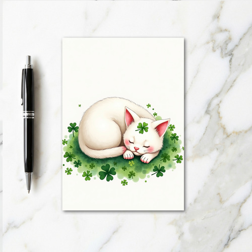 Lucky Cat Naptime Card