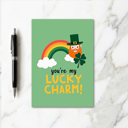 Lucky Charm Faux Gold Foil Card