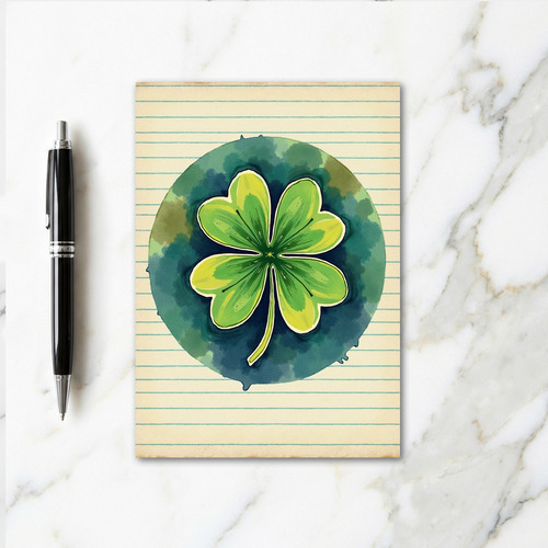 Lucky Clover Artistic Note Card